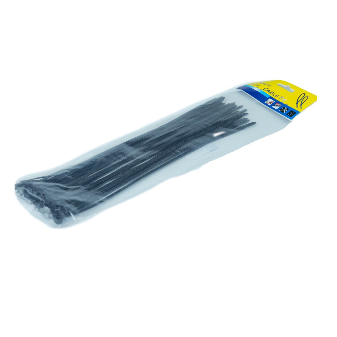 Crne Plastične Vezice - 25 Komada - 30 x 5cm - 3554