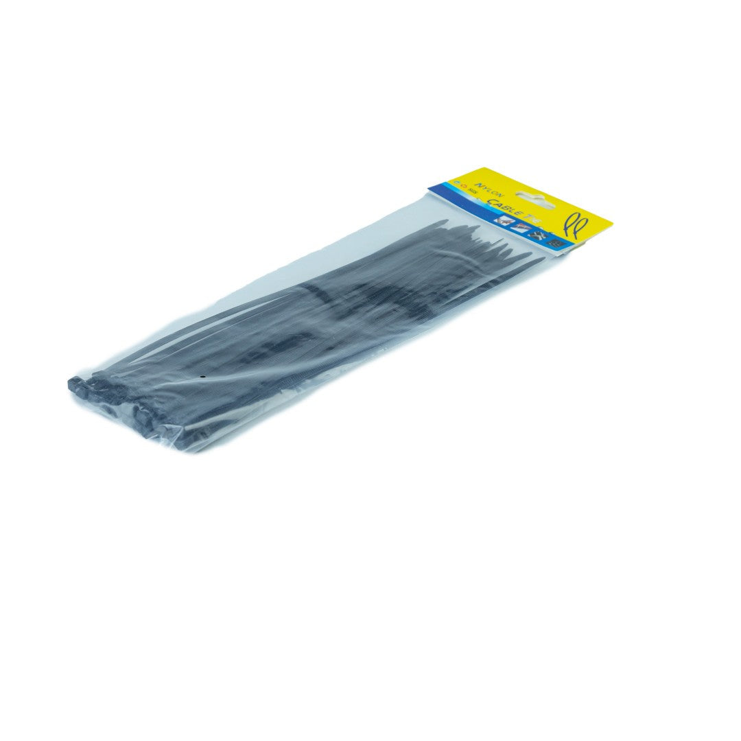 Crne Plastične Vezice - 30 Komada - 25mm x 5m - 3555