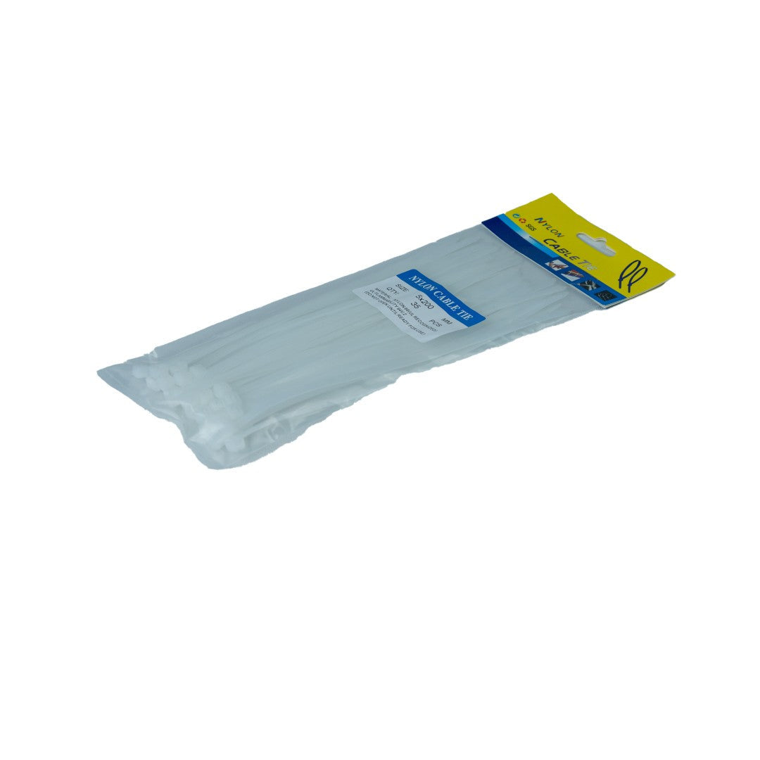 Bijele Plastične Vezice - 35 Komada - 20 x 5cm - 3556
