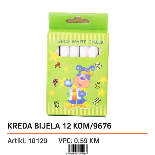 Bijela Kreda Za Crtanje -  12 Komada - 9676