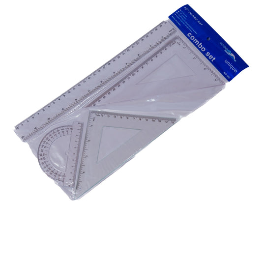 Geometrijski Set - Lenijar, Trokut, Uglomjer - 9727